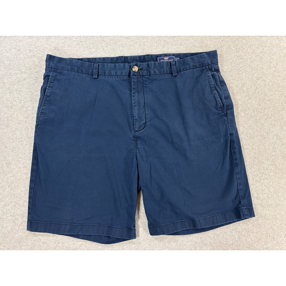 Vineyard Vines BREAKER Cotton Flat Front Shorts (Men's 42) Blue - 9" - Picture 1 of 12